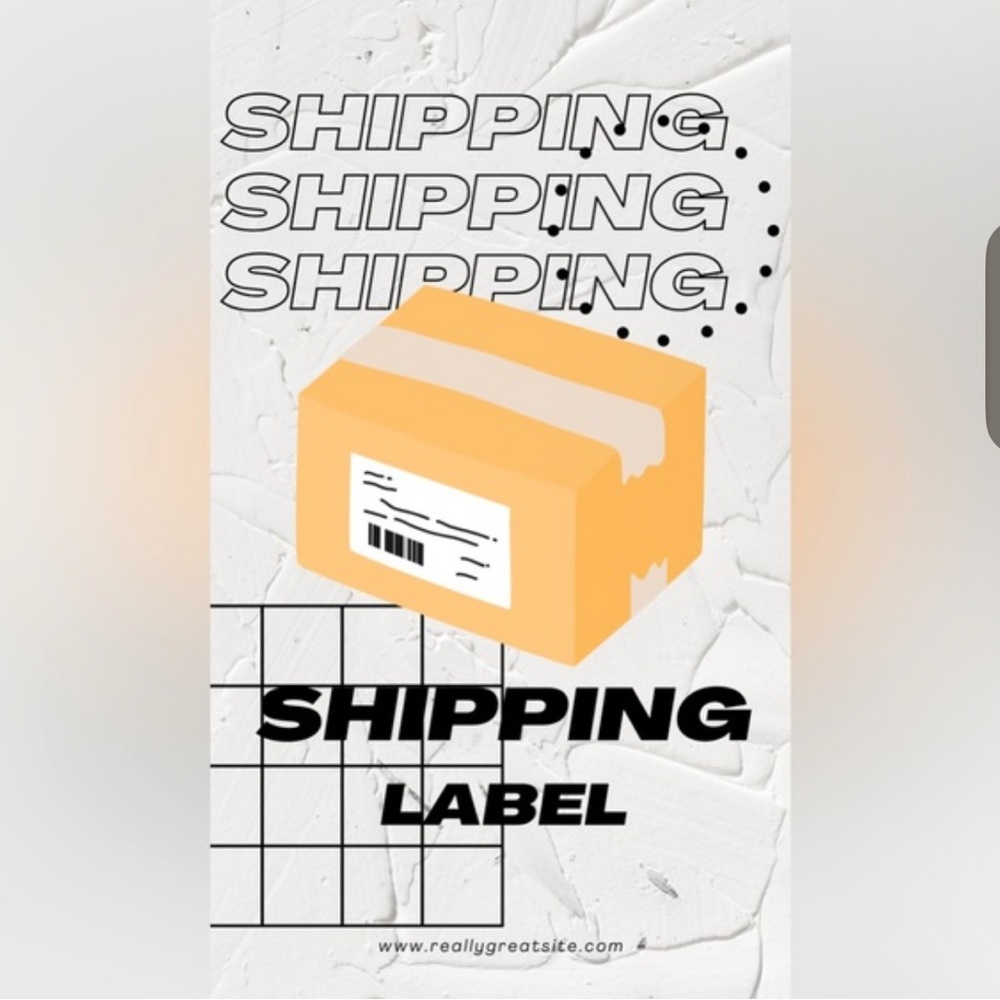 Shipping Label with Box Design